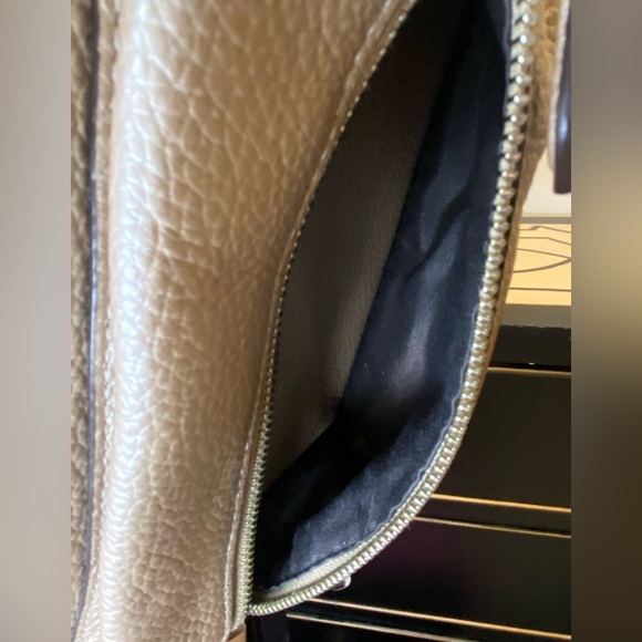 Coach Crome Metallic Taupe Backpack Pebbled Leather Excellent Condition - Picture 12 of 14